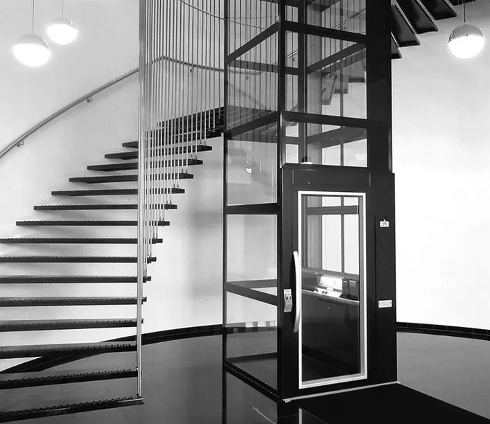 A home elevator in a duplex house